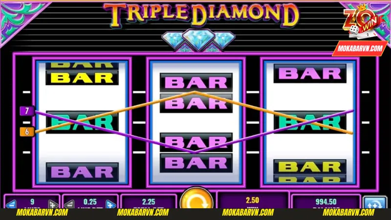 Cách thức tính điểm trong trò chơi Triple Diamond